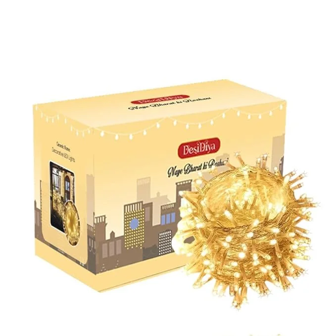 DesiDiya® 35 Feet Long LED Power Pixel Serial String Light, 360 Degree Light in Bulb | Copper Led Pixel String Light for Home Decoration,Diwali,Christmas(Warm White) Pack of 1 - Best Price ₹99 at Amazon