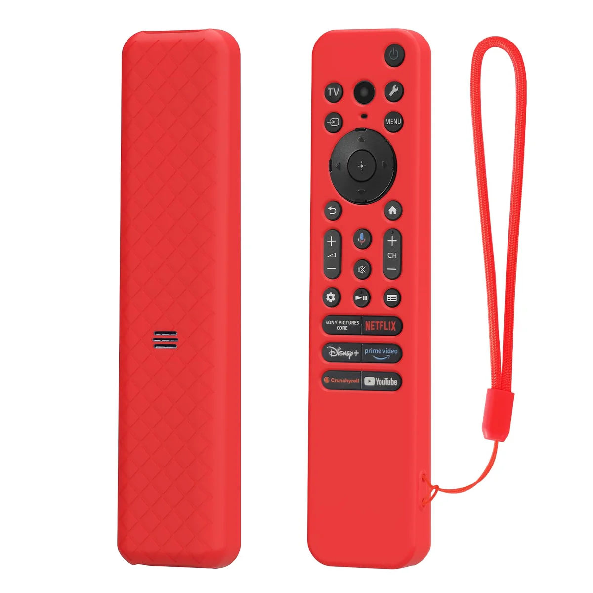 RAYA Silicone Cover Compatible with Sony TV Voice Remote RMF-TX811D / TX900 MG3 / TX800U 2025-2026 BRAVIA Series Protective Case [Remote Not Included] (RED-D)
