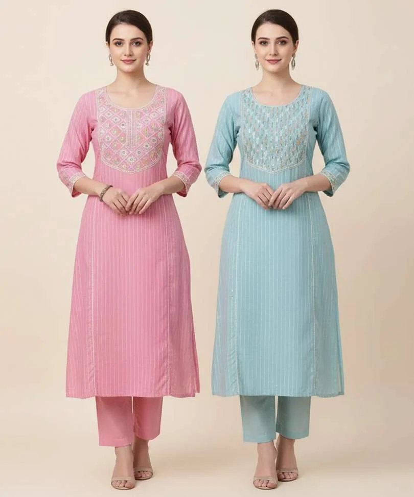 Women Embroidered Kurta - Best Price ₹125 at Shopsy