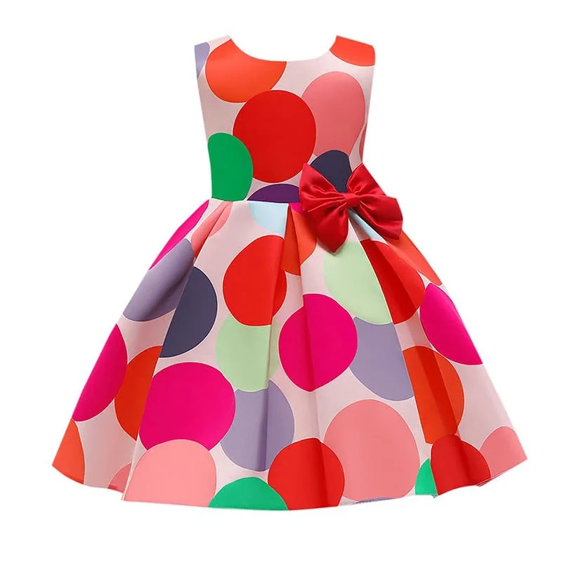 Multipatteren Baby Girl's Knee Length Frocks with Digital Prints