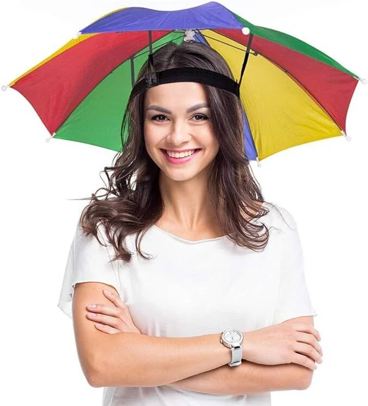 Missby Hands Free Rainbow Head Umbrella - its All Ages Kids, Men and Women Umbrella  (Multicolor) - Best Price ₹222 at Flipkart