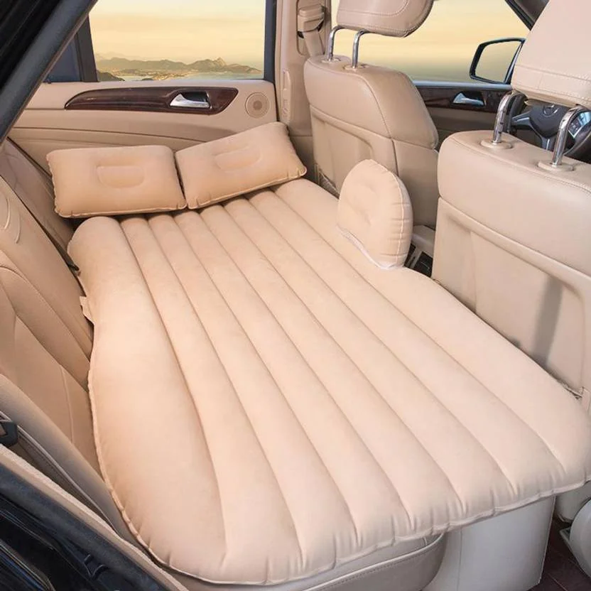 Bluwings Multifunctional Back Matters for Travel with 2 Air Pillows 2 Storage Bags Air Pump and Repair Kit Car Inflatable Bed