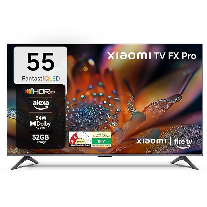 Xiaomi 138 cm (55 inch) FX Pro QLED Ultra HD 4K Smart Fire TV L55MB-FPIN - Best Price ₹32999 at Amazon