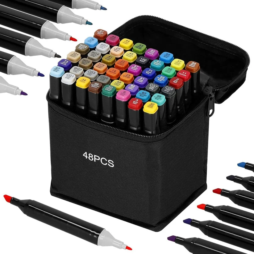 Dvn Dual Tip Art Pens Color Marker Brush Water Based fo...