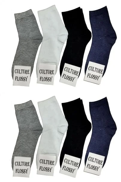 Culture Flossy® Fancy Gifts & General Casual Cotton Ankle Socks For Mens, Women Assorted Combo, Free Size