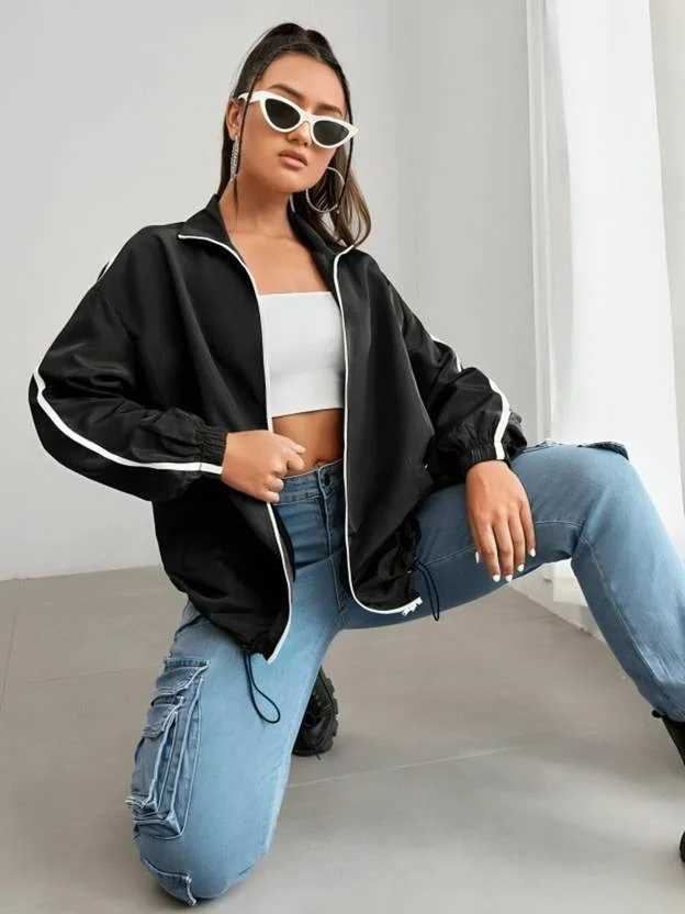 MAYKR Solid Women Wind Cheater - Best Price ₹498 at Flipkart