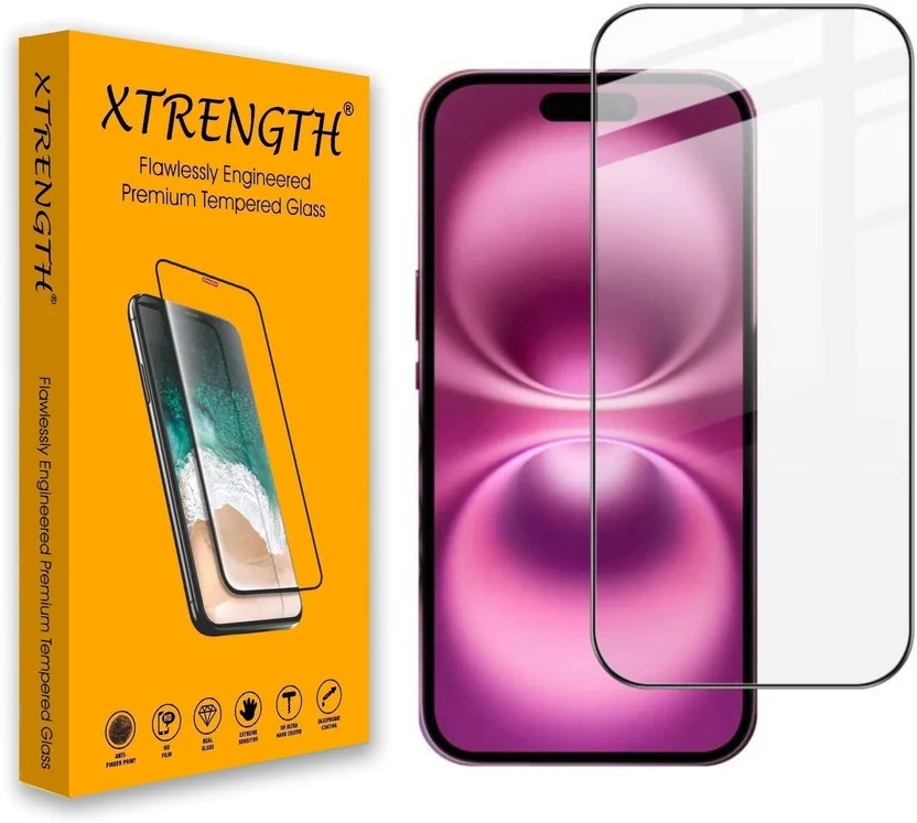 XTRENGTH Tempered Glass Guard for Apple iPhone 17, with...