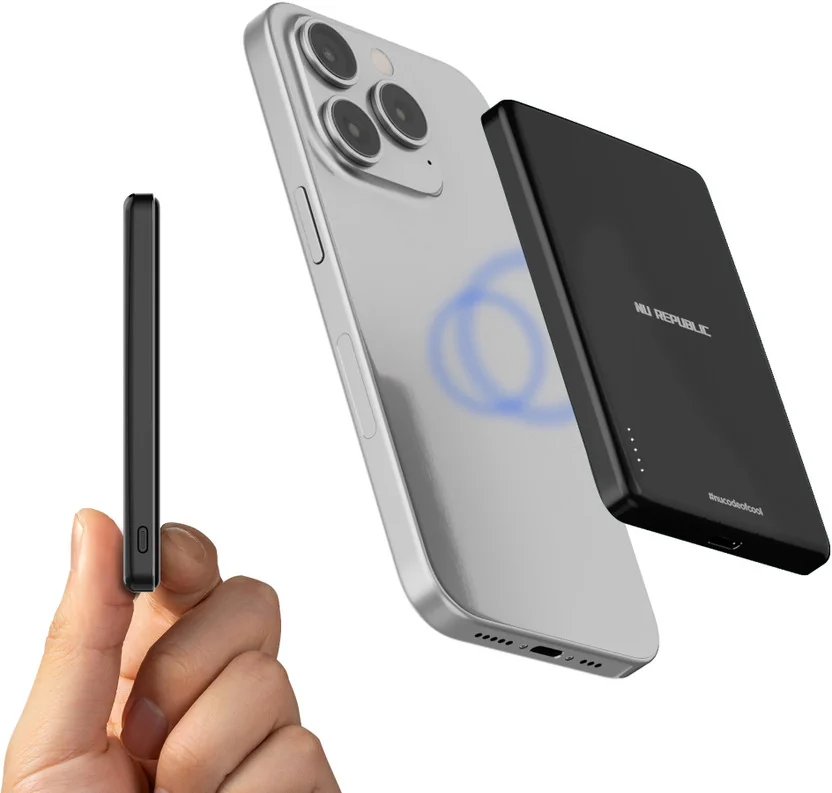 Nu Republic 5000 mAh 20 W Wired & Wireless With MagSafe...