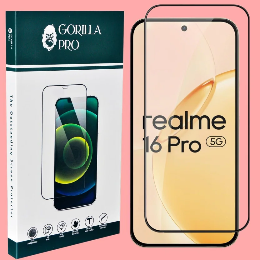 GORILLA PRO Edge To Edge Tempered Glass for Realme 16 P...