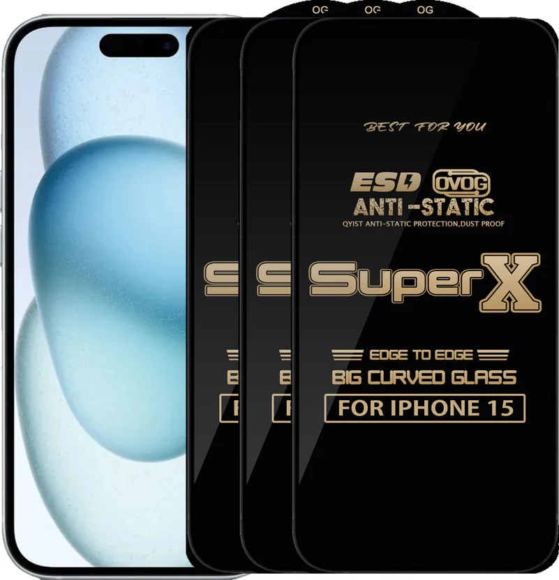 Qyist Edge To Edge Tempered Glass for Apple iPhone 15