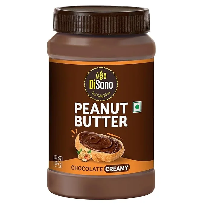 DiSano Chocolate Peanut Butter Creamy, 924g, 23g Protein & 6.4g Dietary Fibre, Tasty & Healthy Chocolate Spread for Breakfast & Snacks, Made with Premium Roasted Peanuts, Zero Cholesterol & Trans Fat - Best Price ₹274 at Amazon