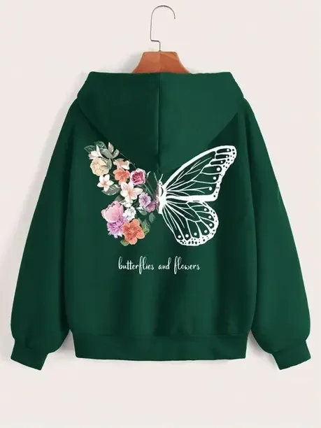 HouseOfCommon Women Full Sleeve Printed Hooded Sweatshirt - Best Price ₹411 at Flipkart