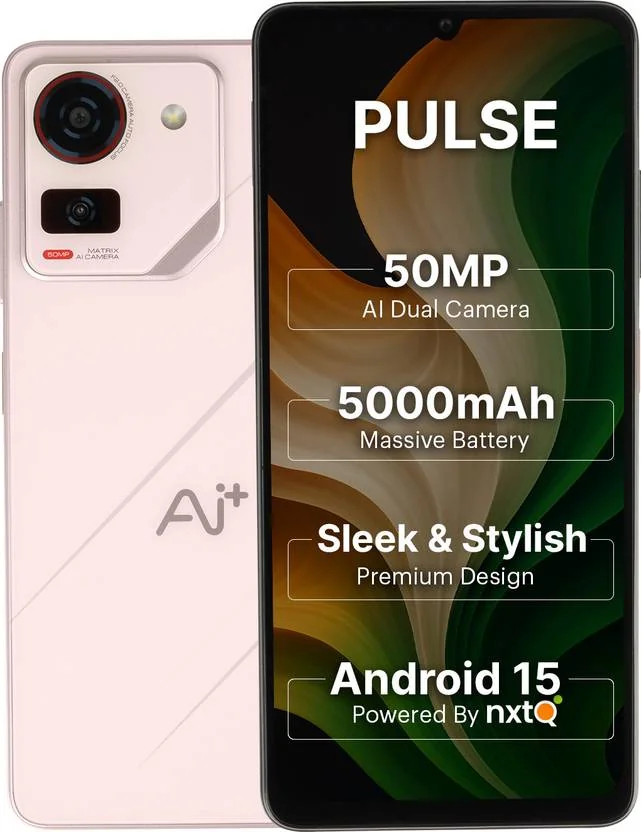 Ai+ Pulse (Pink, 64 GB)  (4 GB RAM) - Best Price ₹5999 at Flipkart