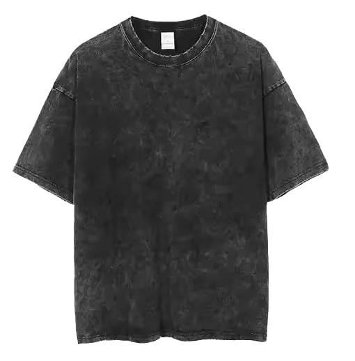 boffi ... 100% Cotton Oversized T-Shirt Unisex Drop Shoulder Dye Washed Street Look Black Pack of 1 - Best Price ₹235 at Amazon