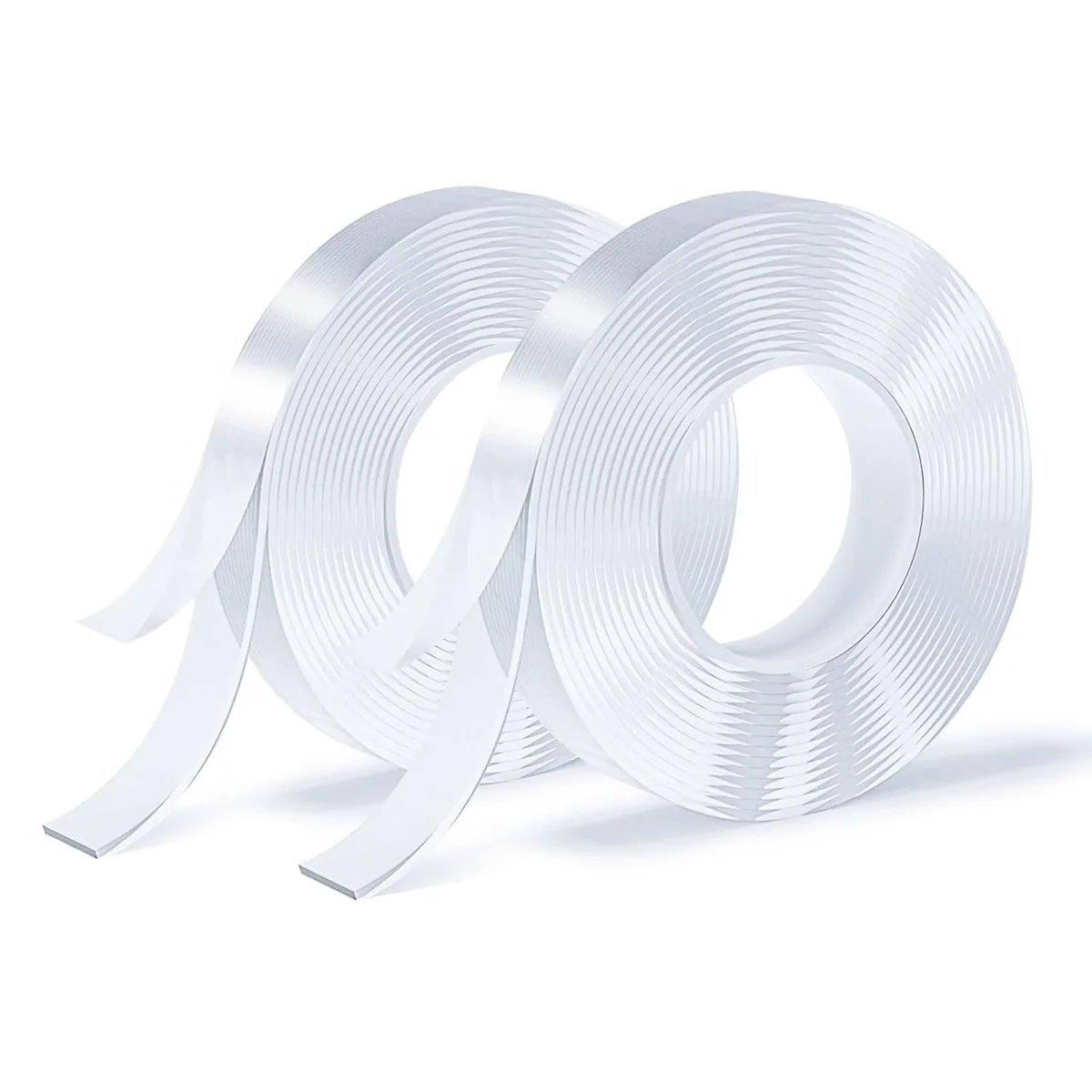 EDNITA Nano Double Sided Tape Heavy Duty - Multipurpose Removable Mounting Tape, Transparent Washable Reusable Sticky Adhesive Strips for Walls, Carpet, Photos, and Kitchen Gadgets (Pack-2)