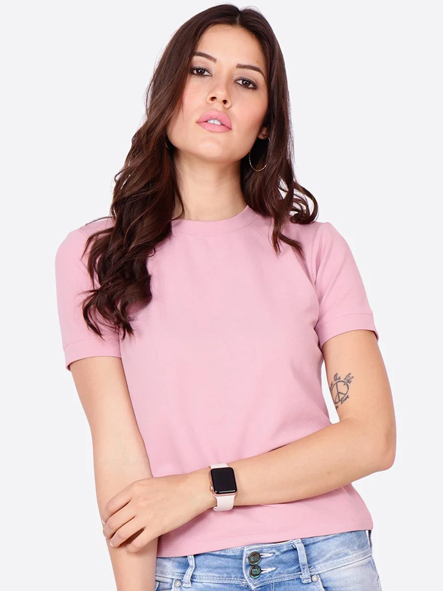 Pink Turtle Neck Top