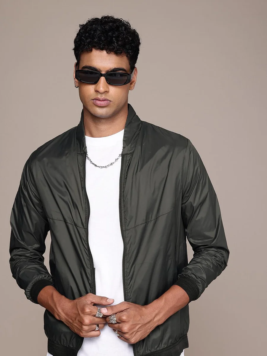Roadster The Life Co. Mandarin Collar Tailored Jacket