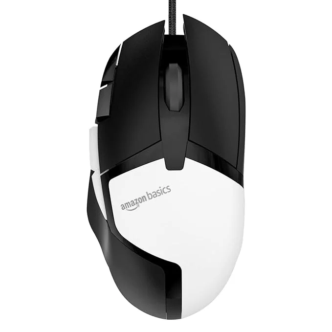 amazon basics Wired Gaming Mouse, 4000 DPI, Lightweight, 8 Programmable Buttons, 500 IPS High-Speed Tracking, 1.6m Length USB Cable, for Gaming PC, Computer, Laptop, Mac (Black) - Best Price ₹499 at Amazon