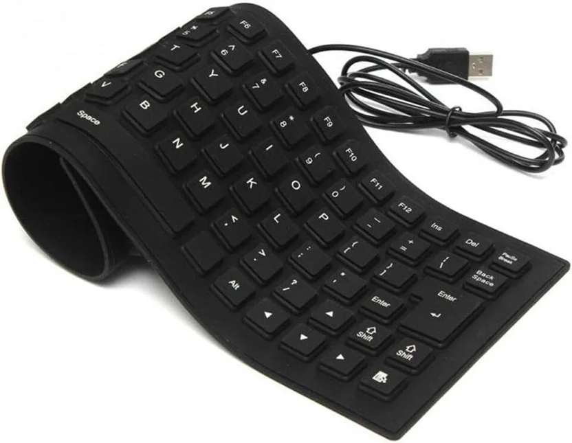 SOCHEP Waterproof Silicone Keyboard Foldable Flexible U...