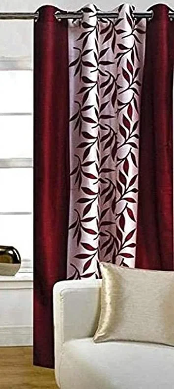 INIKA CREATION Polyester Blend Decorative Kolavary Room Door Curtain (Maroon, 5 Feet) - Set of 1 - Best Price ₹99 at Amazon