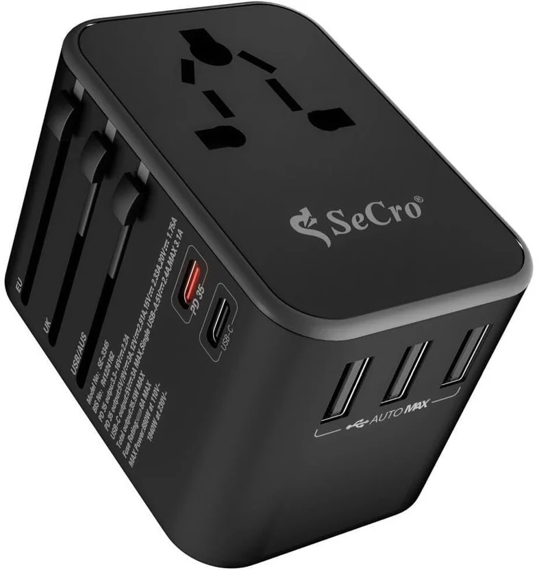 PawPrints 6in1 International Travel Adapter 35W PD Type...