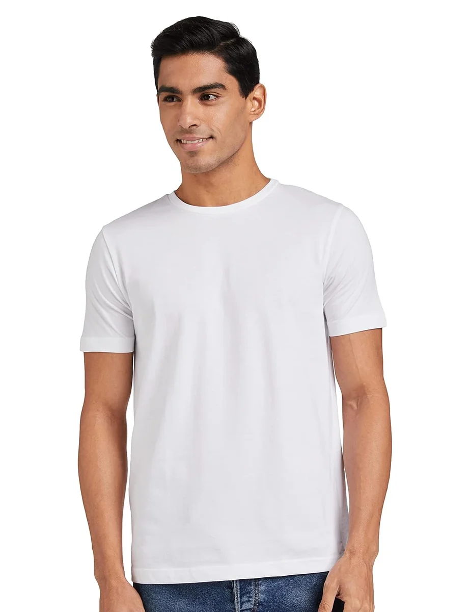 Amazon Brand - Symbol Men's Solid Cotton T Shirt | Round Neck | Half Sleeve | Plain-Regular Fit (Available in Plus Size and Combo Packs) - Best Price ₹309 at Amazon