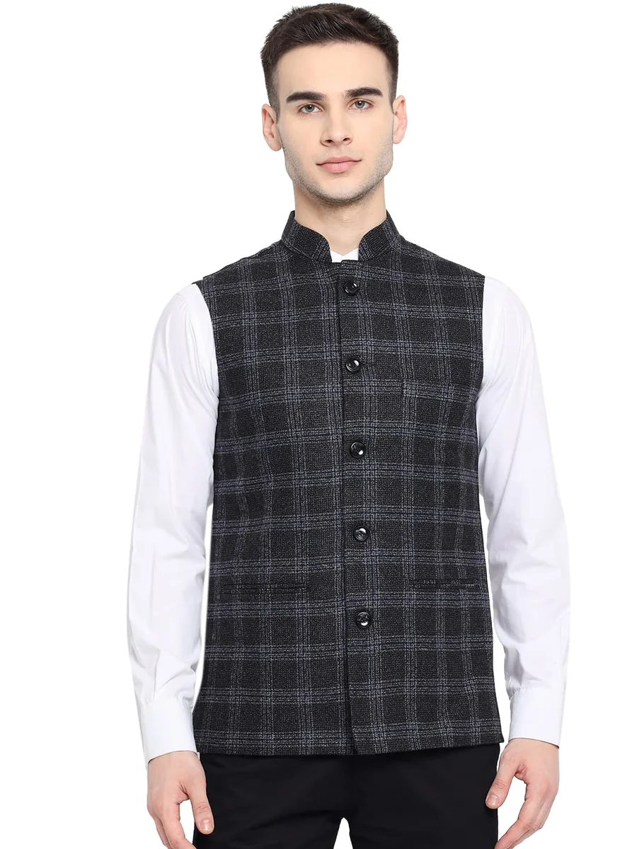 Men's Pure Wool Export-Quality Indian Traditional Nehru Jacket/Woolen Jacket For Men