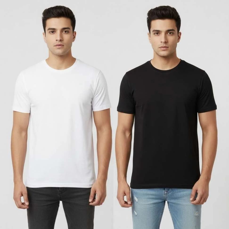 Printed Men Black, White T-Shirt - Best Price ₹78 at Shopsy