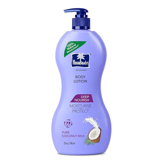 Parachute Advansed Deep Nourish Body Lotion for Women & Men, Dry Skin, 600ml | Pure Coconut Milk, 100% Natural, 72h Moisturisation - Best Price ₹199 at Amazon