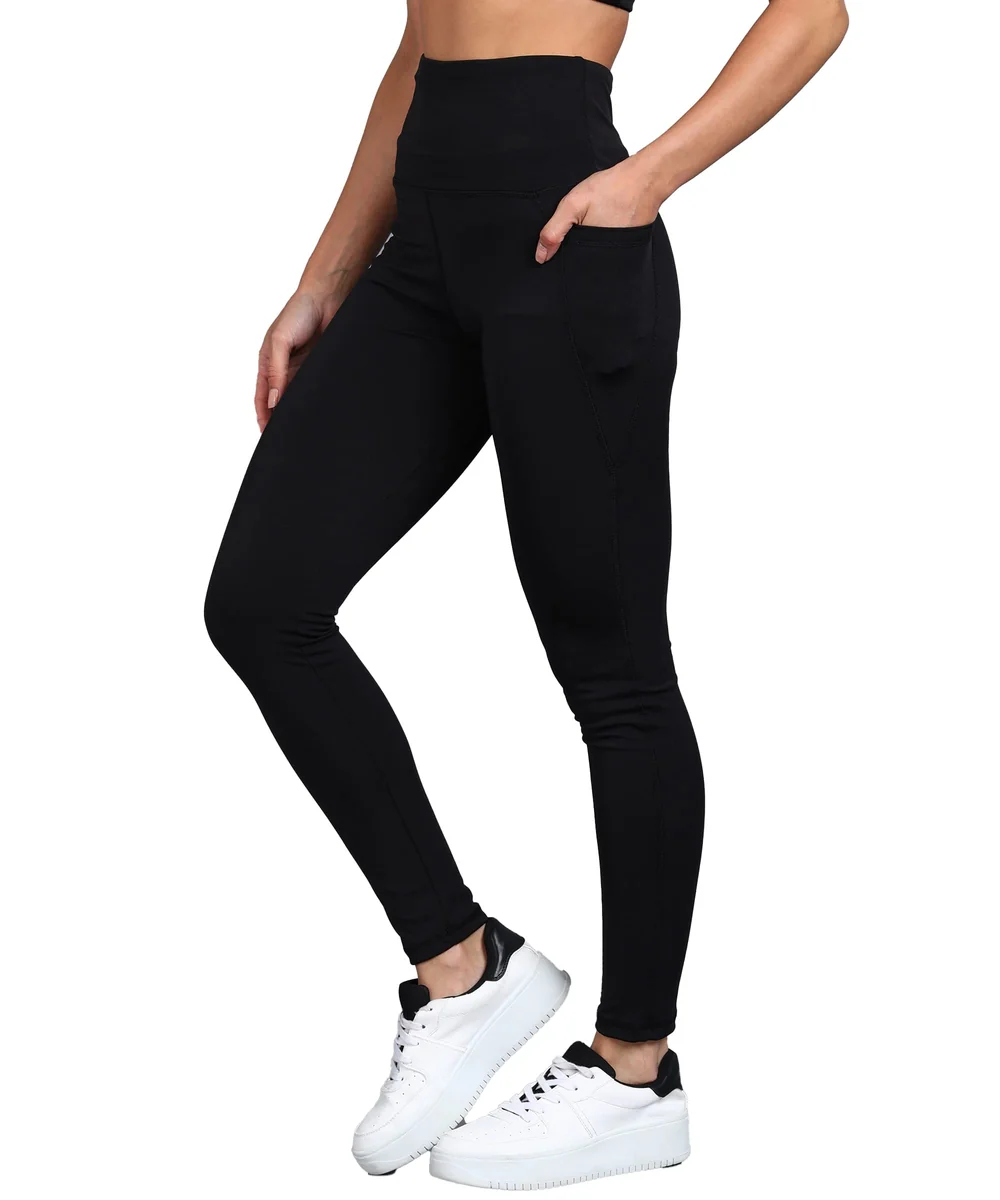 Premium High Waist Stretchable Gym Tights Leggings with Pockets Gym wear/Active Wear Tights Yoga Pants Zumba/Dance Womens Workout Tights Gym Tight Black Camouflage