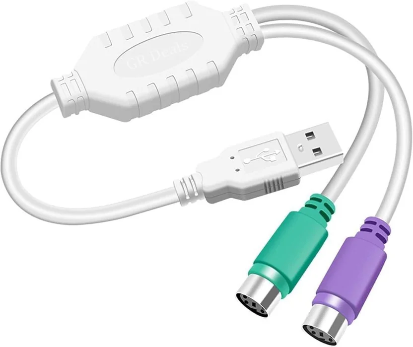 HITRIME USB 2.0 To PS2 Keyboard Mouse Cable Converter C...