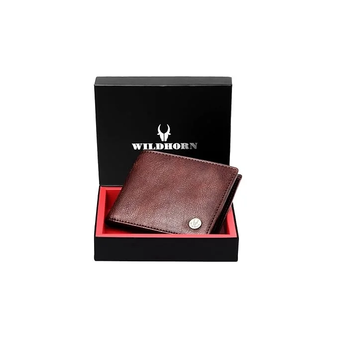 WildHorn Brown Leather Men's Wallet (WH2052 CRACKLE) - Best Price ₹284 at Amazon