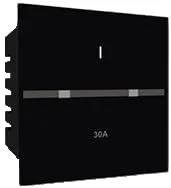 30A Heavy Load WiFi + Remote Smart Switch (Black) | 3 Year Warranty | Works with SmartLife App, IR Remote, Alexa, Google, Siri | Glass Touch