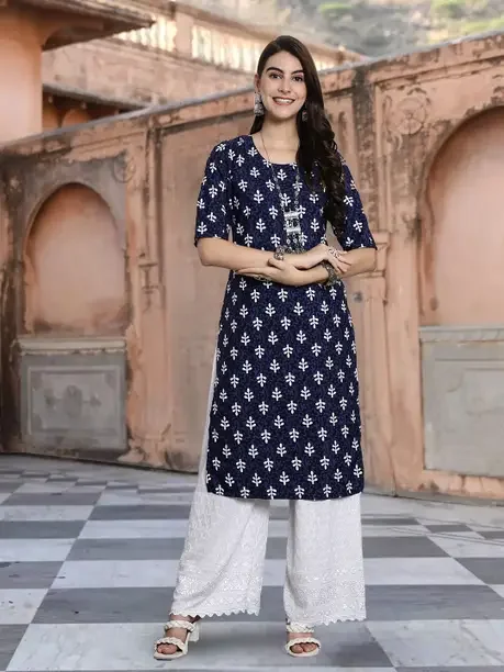 EthnicBasket Women Printed Crepe A-line Kurta  (Multicolor)