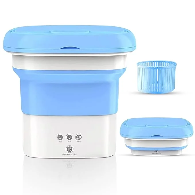 Portable Mini Washing Machine 15L with Upgraded Spin Basket, Compact Clothes Washer for Underwear, Baby Clothes & Small Items, Ideal for Home, Apartments, RV Tours, Dormitories & Hotels - Best Price ₹2129 at Amazon