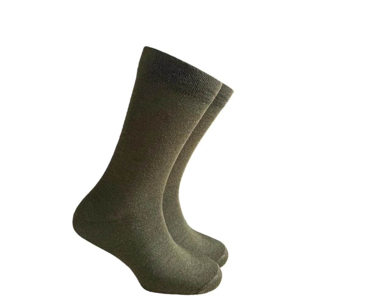 Cotton Mid Calf Length Dark Green Army Solid Socks For Unisex | Men |Women |Girls | boys |Non terry | Adjustable| comfortable| Long lasting |Strechable |Formal | Casual |Multipack