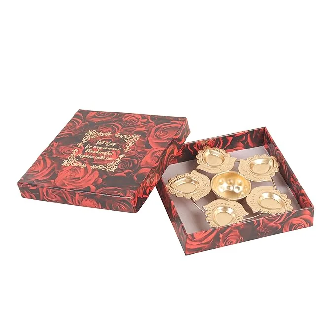 SWAY HOME DECOR Urli Golden Floral Shape Metal Diya for Puja for Bowl for Home Office Decoration/Gifting/Diwali Decoration Bowl (5 Diya Urli) - Best Price ₹90 at Amazon
