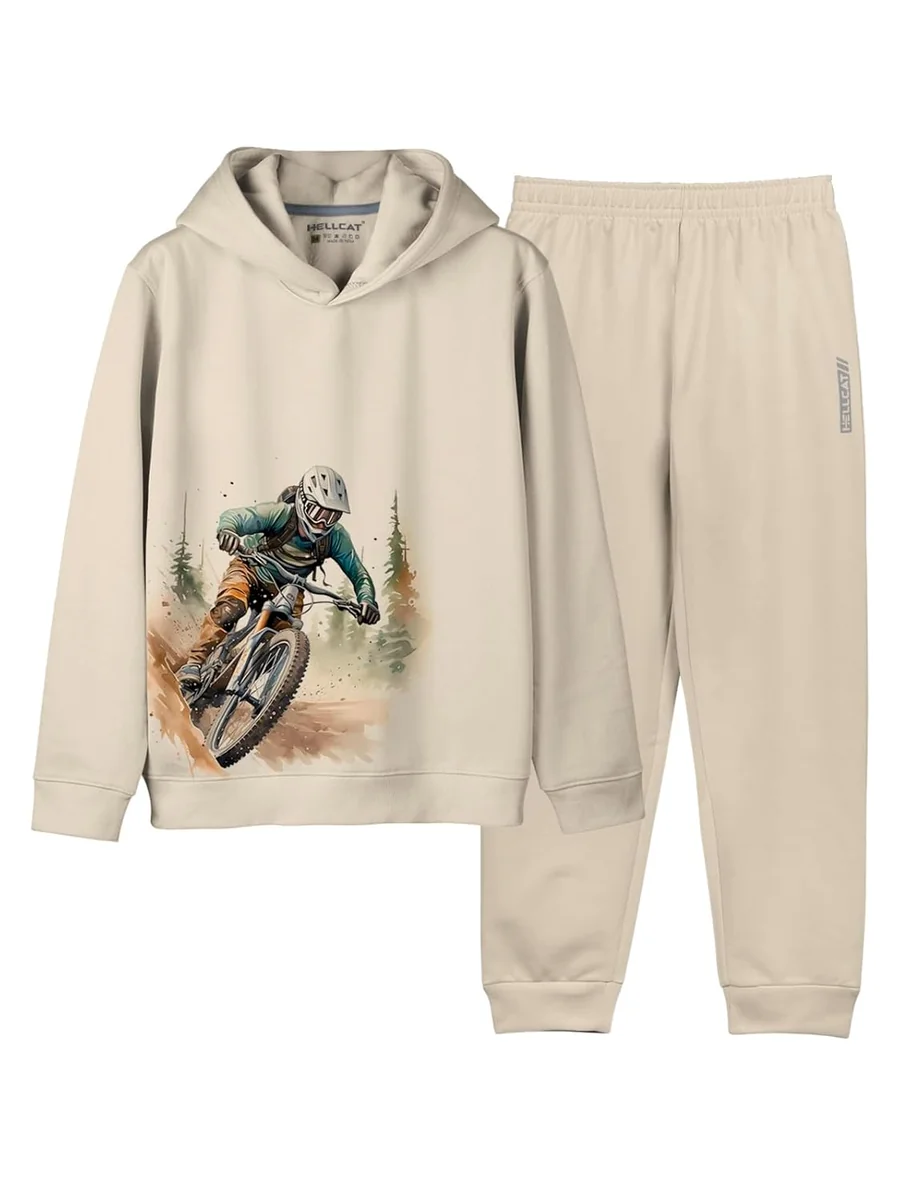 HELLCAT Printed Cotton Blend Hoodie T-shirt and Jogger Trackpant Clothing Set for Boys. - Best Price ₹490 at Amazon
