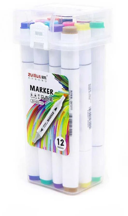 Poohan Dual Tip Marking Pens Dry Smudge Proof for Adult...