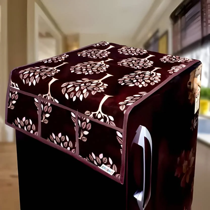 Crosmo Refrigerator  Cover  (Width: 56 cm, Brown Tree) - Best Price ₹104 at Flipkart