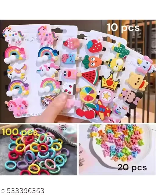 Baby Girl Hair Accessories Combo 130 Pcs Baby Girl Hair Clip Set (Multicolor) Hair Accessory Set  (Multicolor) - Best Price ₹116 at Meesho
