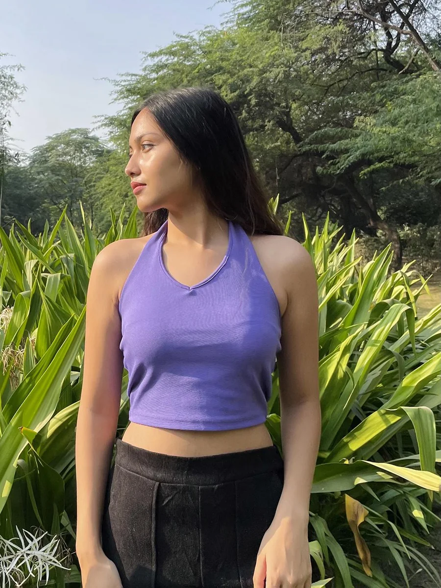 Women Charming Purple Solid Top