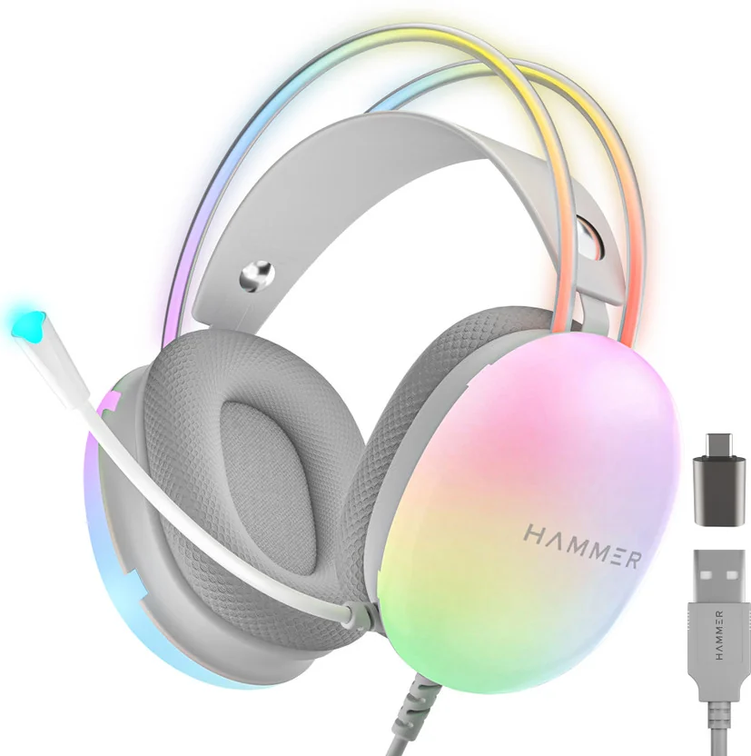 Hammer Blaze Gaming Headphones with Mic,Stereo 7.1 Soun...
