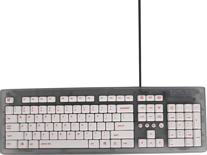 Arctic Fox Crystal Translucent Grey Wired USB Standard ...