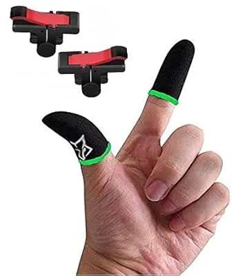 BLAXSTOC PRO MAX Auto Gun Pubg Mobile Gaming Controller Sensitive Aim and Fire Red Black Triggers L1 R1 Button Mobile Gamepad Finger Sleeve for Pubg/Free Fire/Cod Mobile (2 Pcs) (Multicolour) - Best Price ₹199 at Amazon