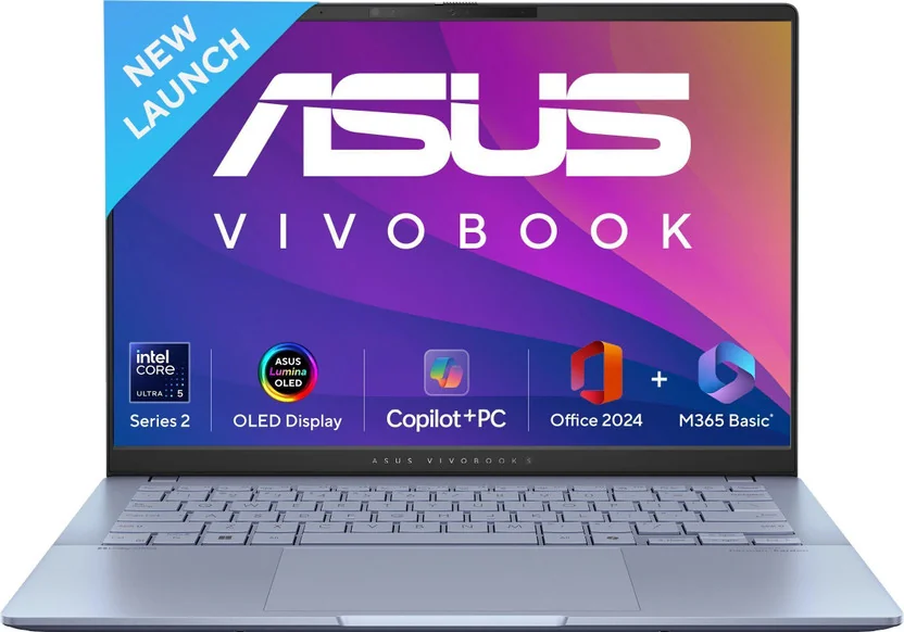 ASUS Vivobook S14 OLED (2025), Copilot + PC, AI PC, Metal Body, Backlit Keyboard, Intel Core Ultra 5 2...