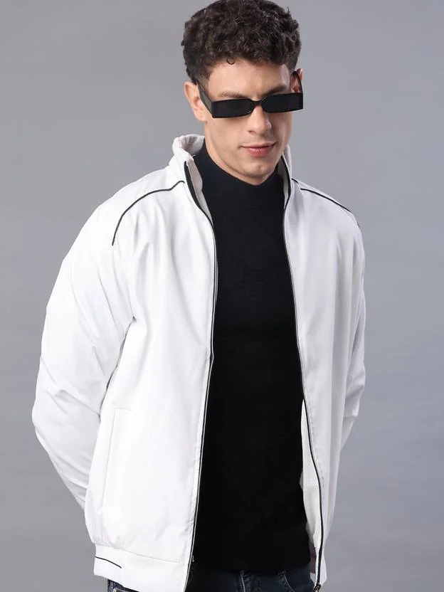 V-MART Men Solid Bomber Jacket