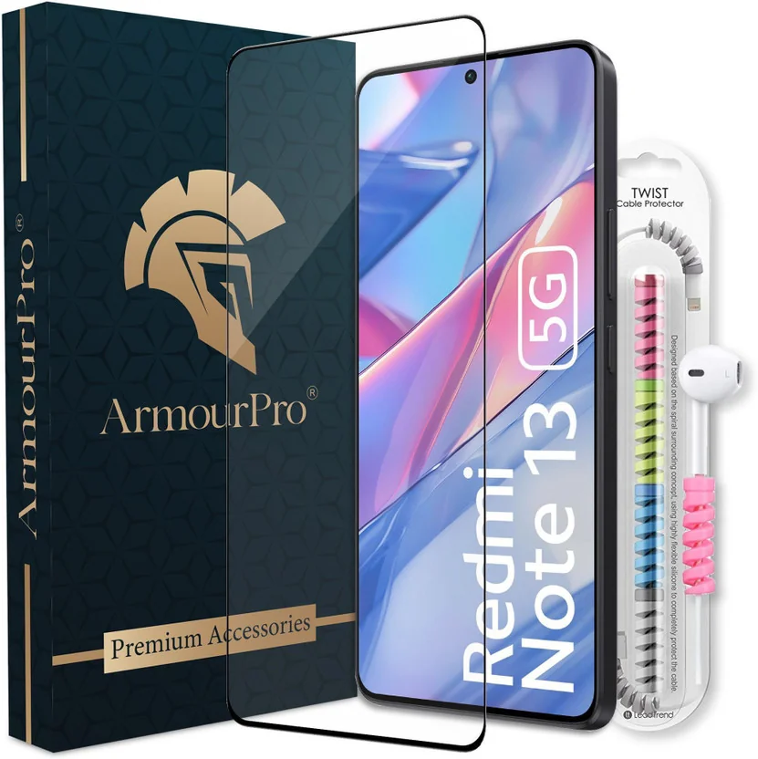 ArmourPro Edge To Edge Tempered Glass for Redmi Note 13...