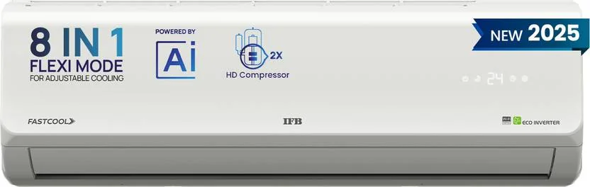 IFB 2025 Model Silver Plus Series 1.5 Ton 3 Star Split Inverter with HD Compressor, AI, Dual Gold Fin, Nano Tek Coating & 8-in-1 Flexi Mode AC  - White  (CI173SL22RGM1, Copper Condenser) - Best Price ₹30990 at Flipkart