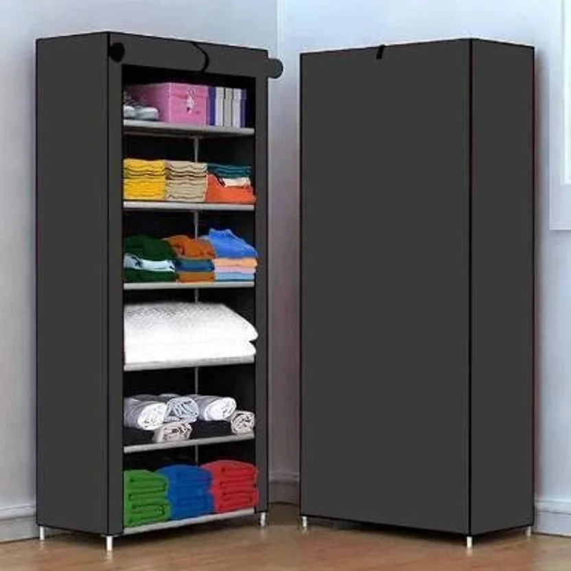 S . K Store Carbon Steel Collapsible Wardrobe  (Finish Color - Black, DIY(Do-It-Yourself)) - Best Price ₹431 at Flipkart